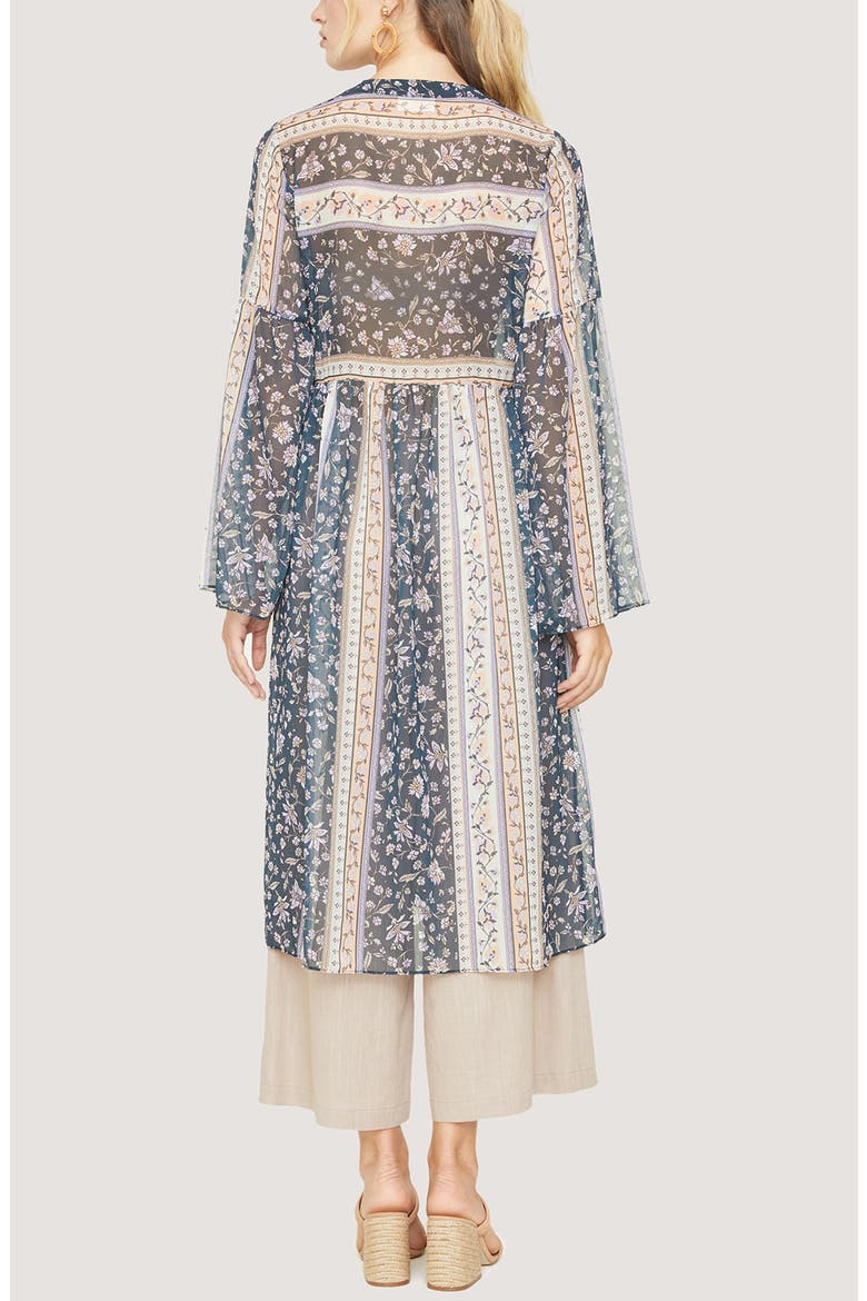 Running Free Long Blouse, Alternate, color, BLACK-MULTI