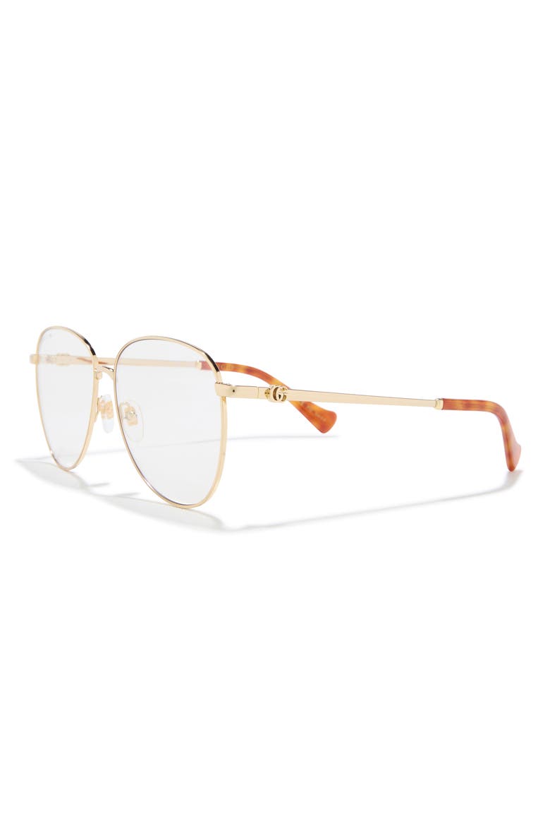 60mm Novelty Optical Frames, Alternate, color, GOLD GOLD TRANSPARENT