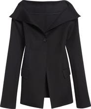 TOTEME Open Collar Wool Jacket