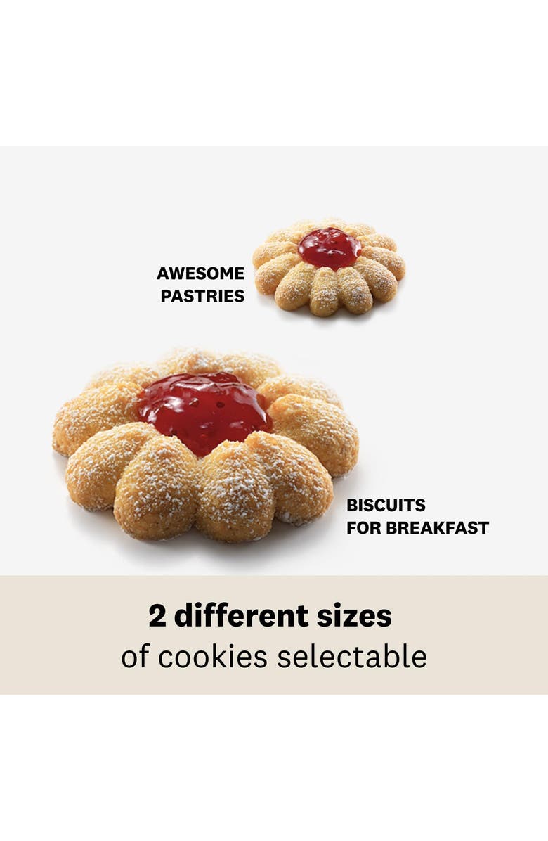 Marcato Atlas Biscuit Maker Press, Includes 20 Cookie Disc Shapes, Silver, Alternate, color,
