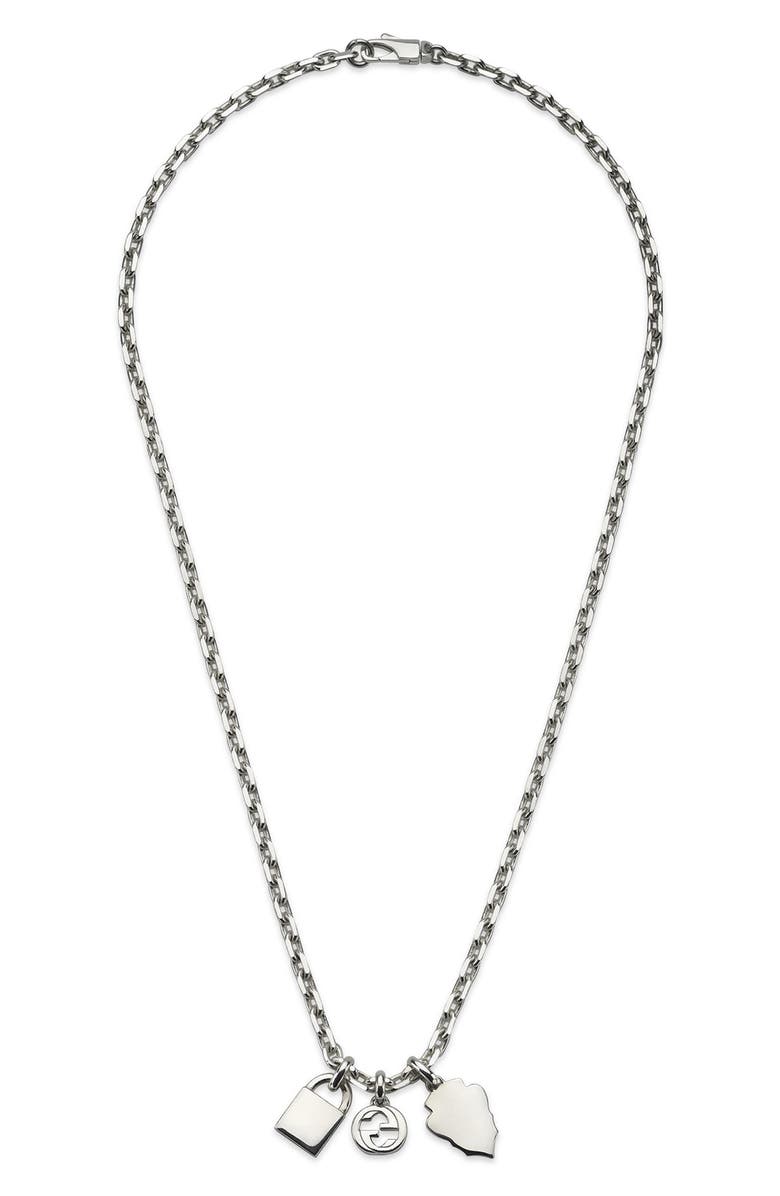 Gucci Trademark Charm Necklace, Alternate, color,