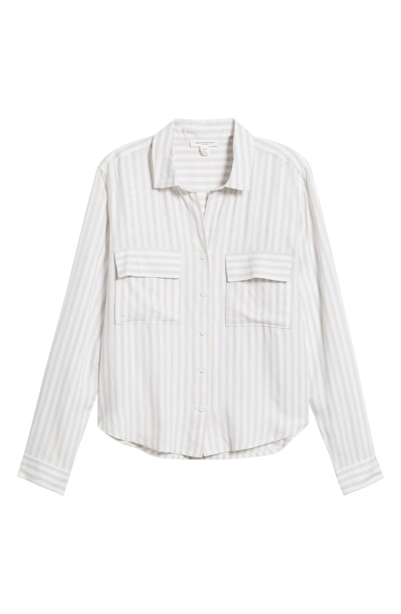 beachlunchlounge Fallon High-Low Button-Up Shirt, Alternate, color, Dry Almond