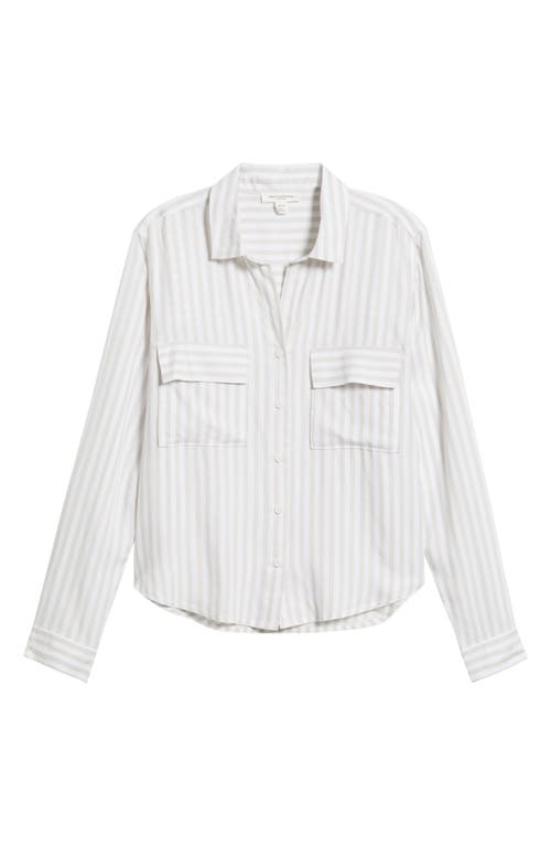BEACHLUNCHLOUNGE BEACHLUNCHLOUNGE FALLON HIGH-LOW BUTTON-UP SHIRT 
