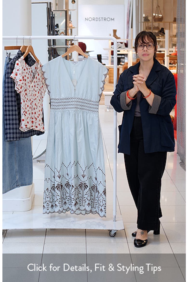 Roxanne Eyelet Embroidered Cotton Midi Dress video