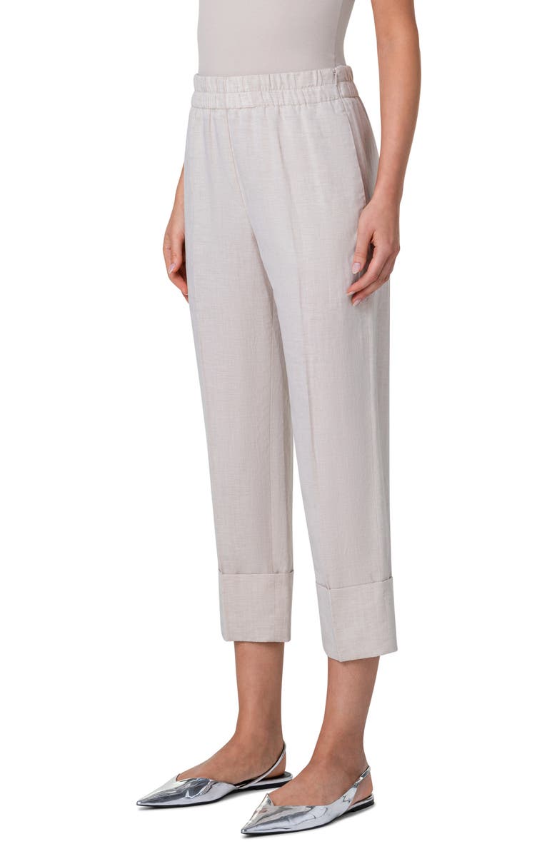 Akris punto Fafell Cuffed Straight Leg Crop Pants, Alternate, color,