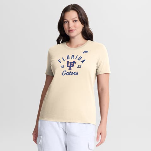 Women's Nike Natural Florida Gators Legacy Team Name T-Shirt