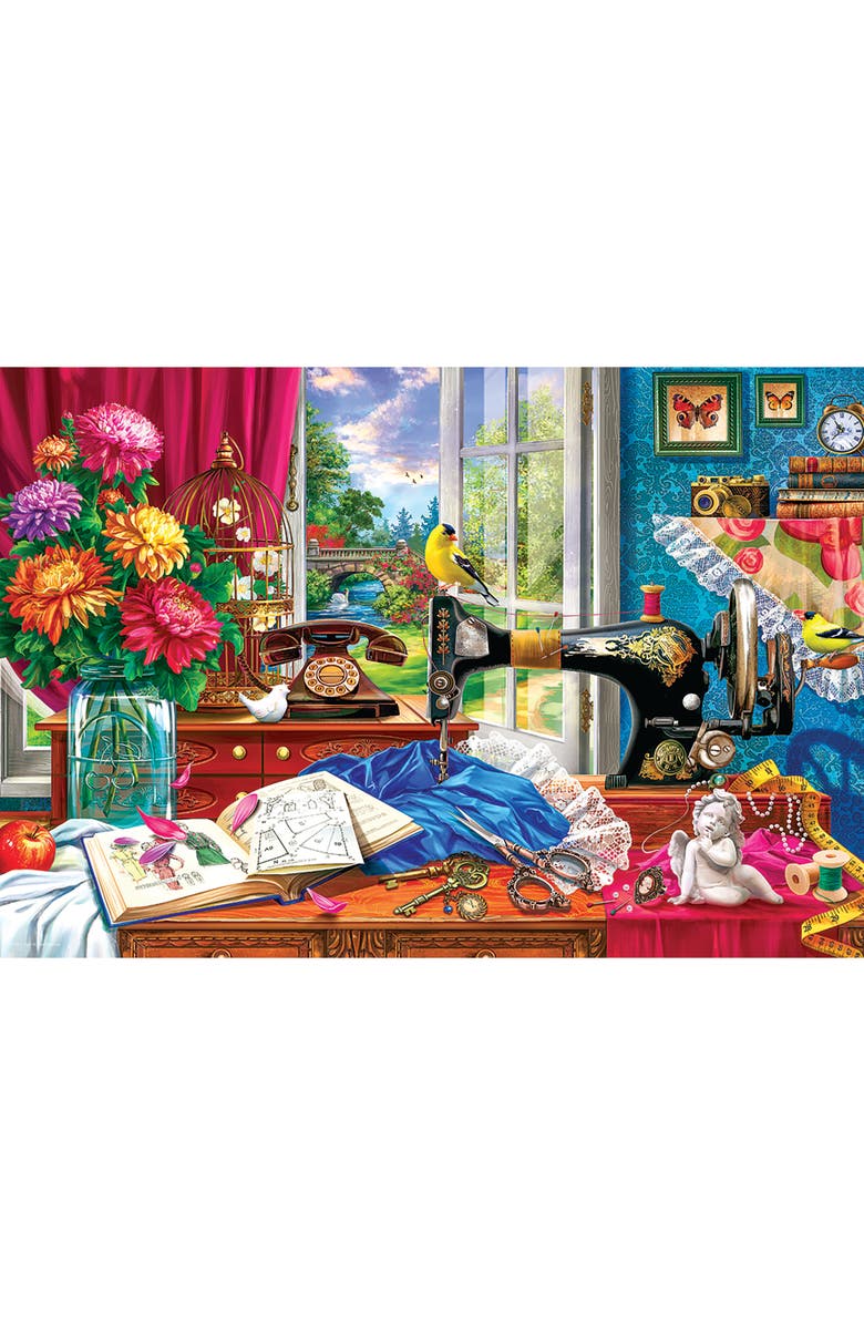 Eurographics Puzzle Tin Sewing Memories 550 Piece Jigsaw Puzzle, Alternate, color, 