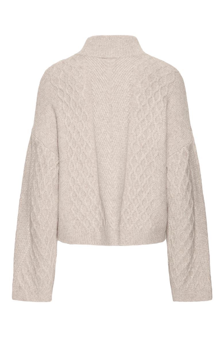 Knit Mock Neck Sweater, Alternate, color, OATMEAL
