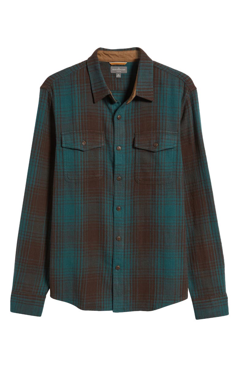 L.L.Bean Heritage Cotton Flannel Button-Up Shirt, Alternate, color, 