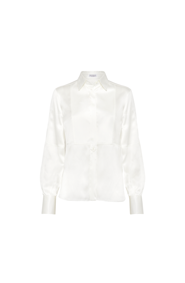 Brunello Cucinelli Satin shirt, Main, color, White