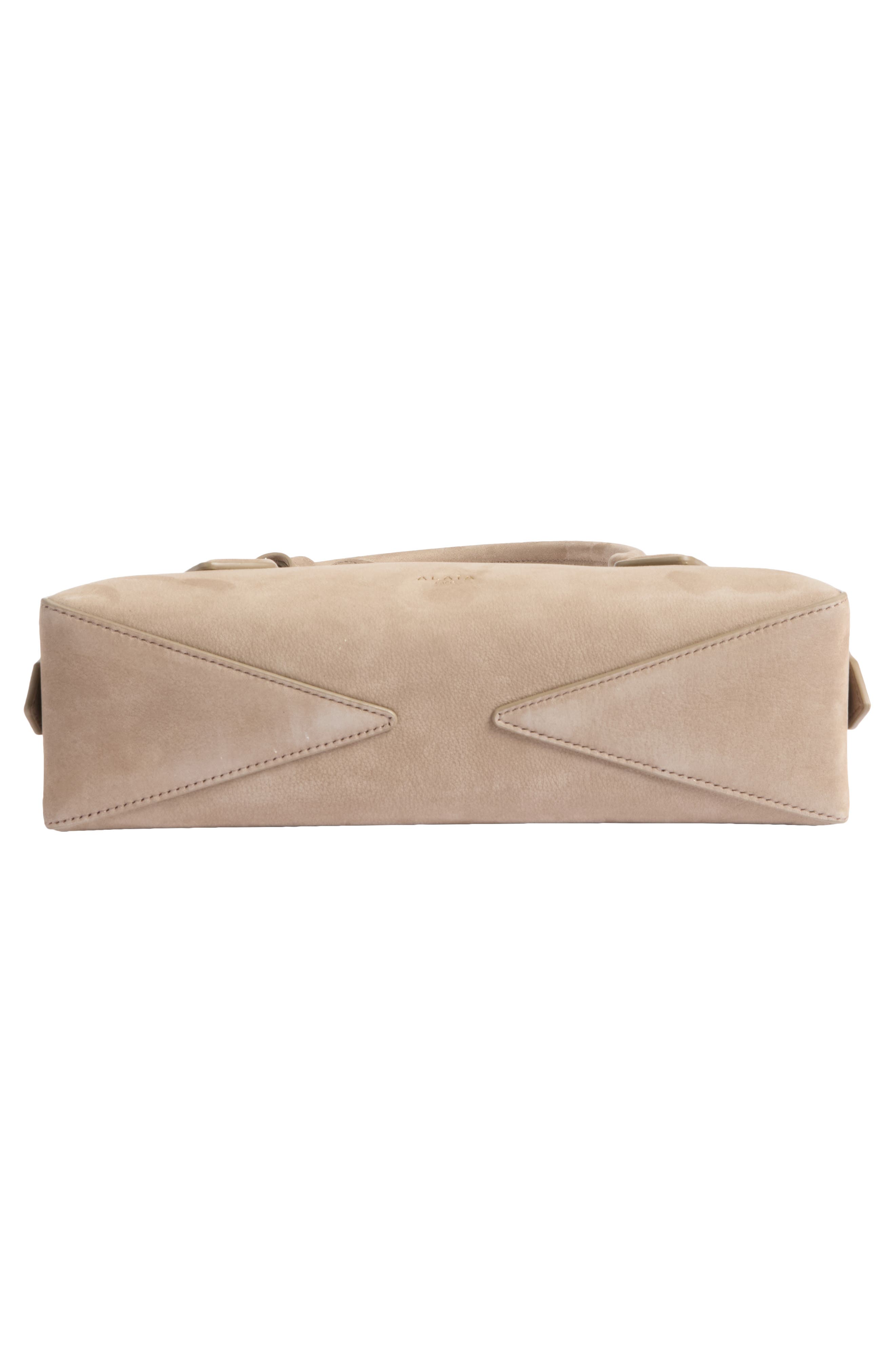 Le Teckel Small Nubuck Leather Shoulder Bag, Alternate, color, BRUME