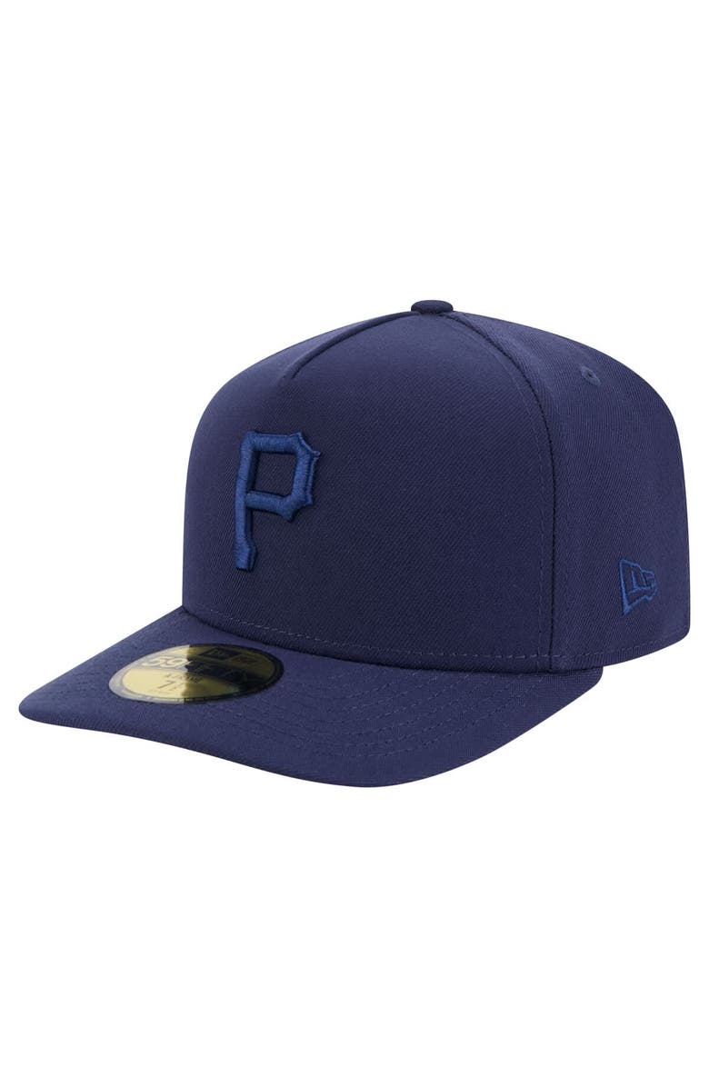 New Era Men's New Era Navy Pittsburgh Pirates Color Pack A-Frame 59FIFTY Fitted Hat, Alternate, color, Navy