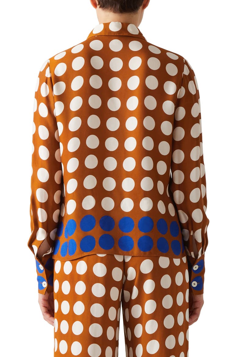 Elise Polka Dot Woven Top, Alternate, color, GOLD MULTI