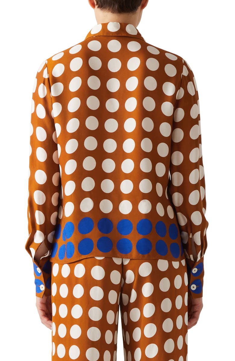 LK Bennett Elise Polka Dot Woven Top, Alternate, color, 