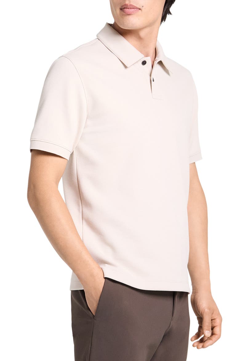 Delroy Double Piqué Polo, Alternate, color, SILVER STONE