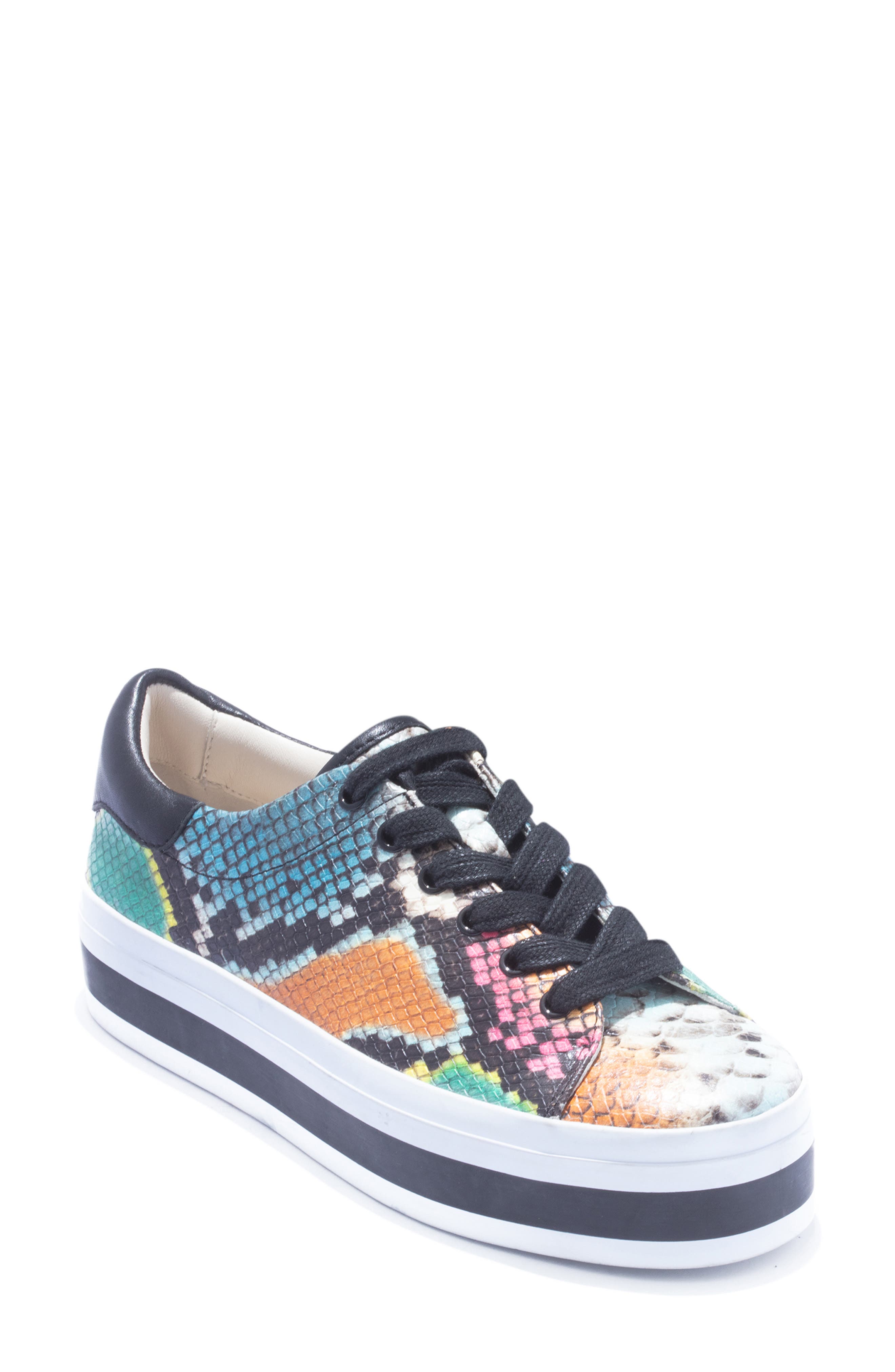 Ezra Flatform Sneaker, Main, color, MULTI/ BLACK