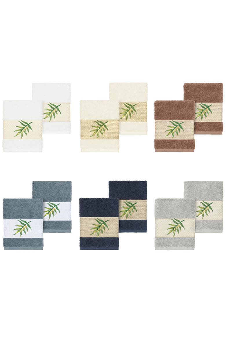 Zoe Embellished Washcloth - Set of 2 - White, Alternate, color, WHITE