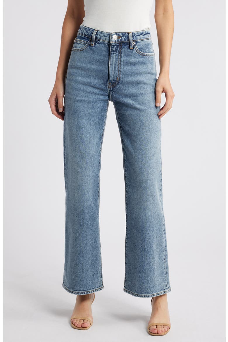 The Pixie Arrow High Waist Relaxed Bootcut Jeans, Main, color, LEELA