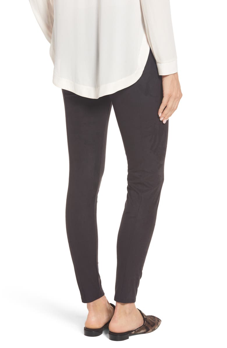 Lysse ́ High Waist Faux Suede Leggings, Alternate, color, 