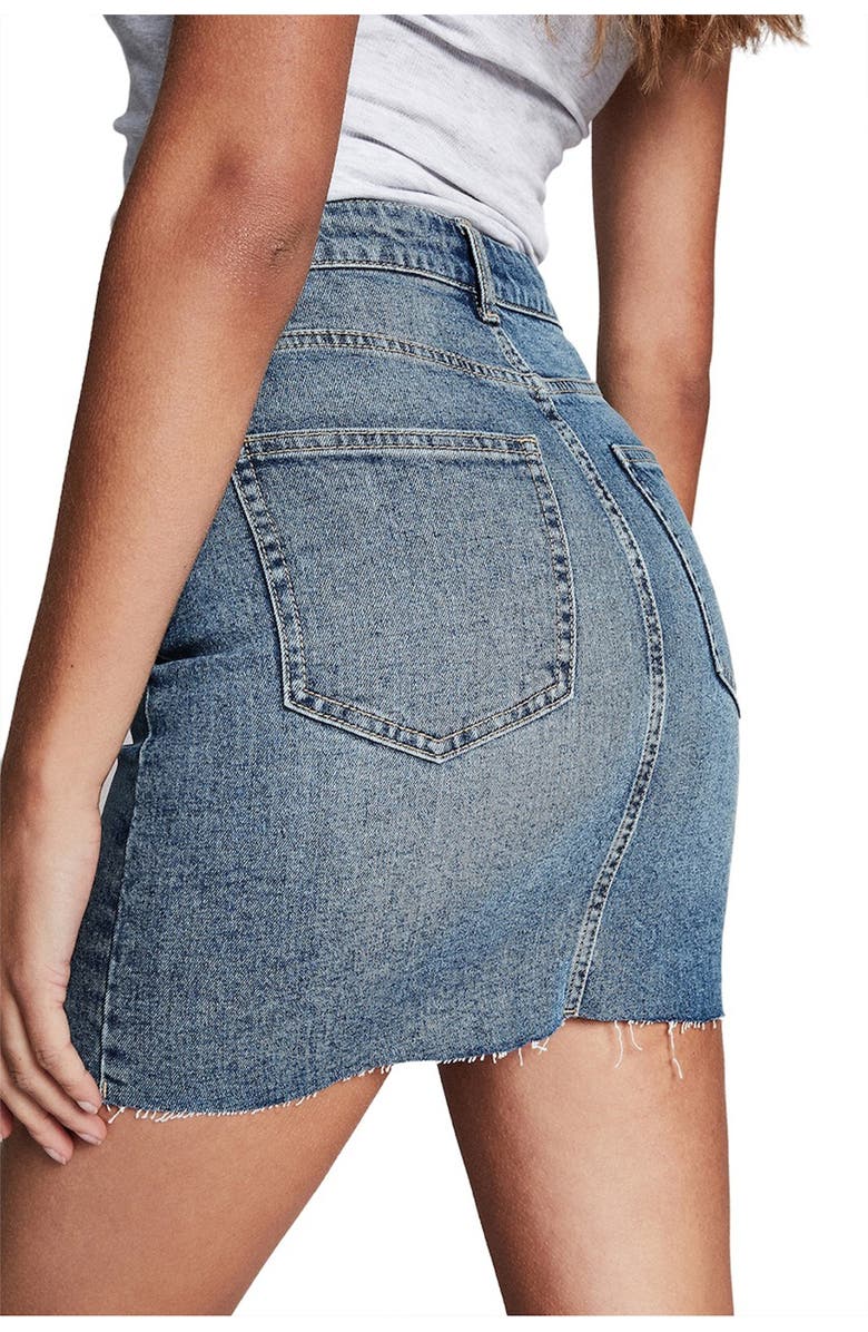 Cotton On Classic Stretch Denim Mini Skirt, Alternate, color, 