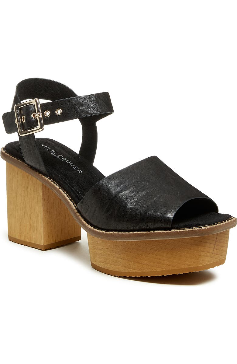 Kelsi Dagger Brooklyn Groove Platform Sandal, Main, color, Black