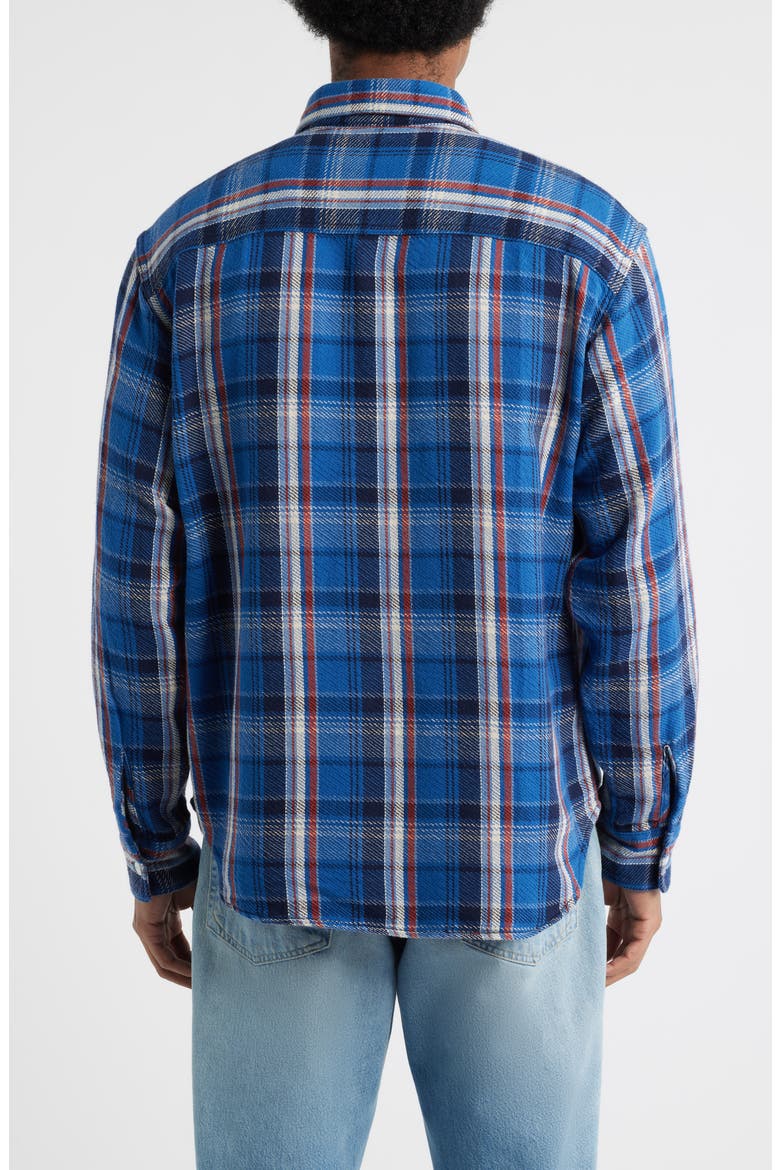 Plaid Cotton Button-Up Work Shirt, Alternate, color, BLUE PLAID