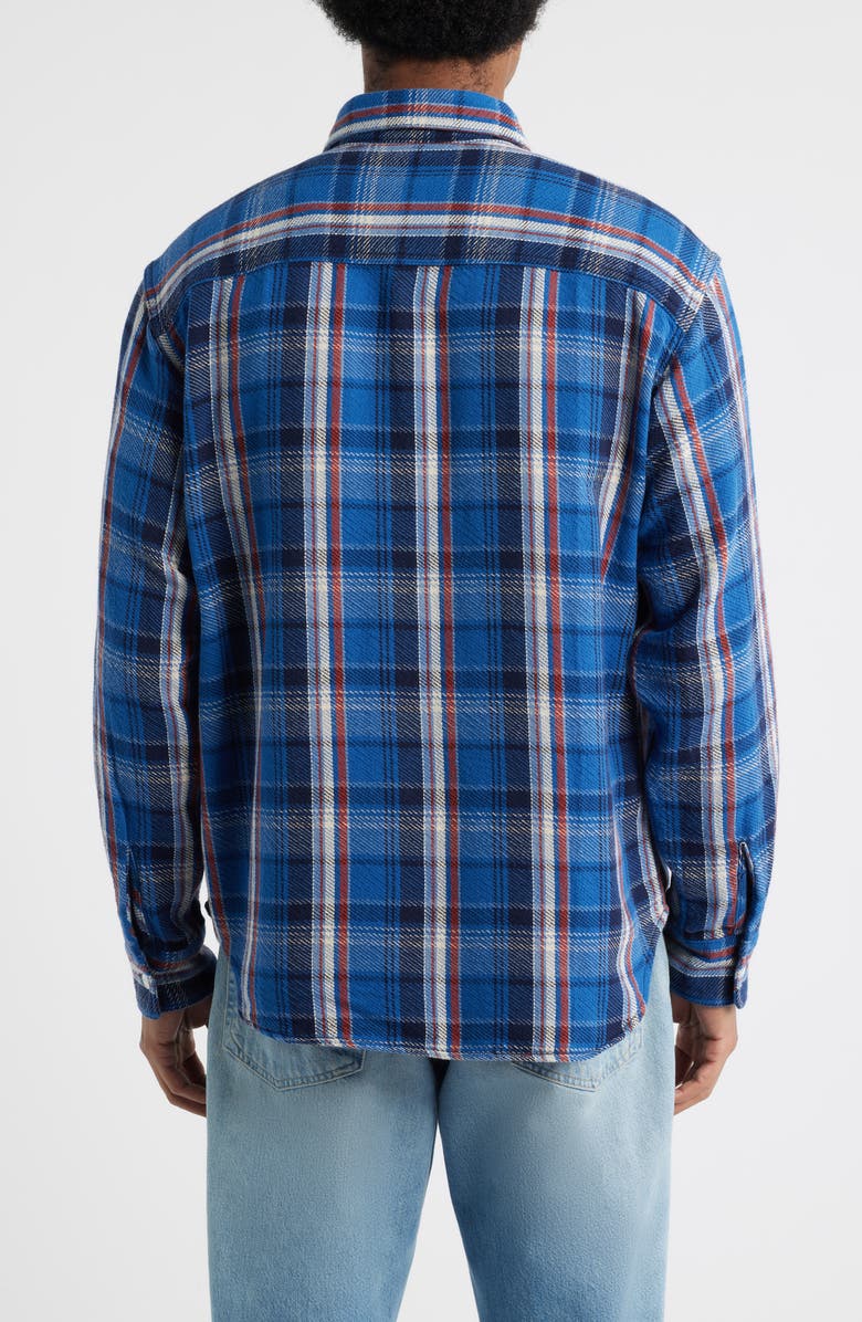 EDWIN Plaid Cotton Button-Up Work Shirt, Alternate, color, Blue Plaid