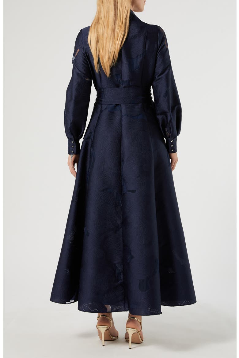 Mreasta Jacquard Shirtdress, Alternate, color, NAVY