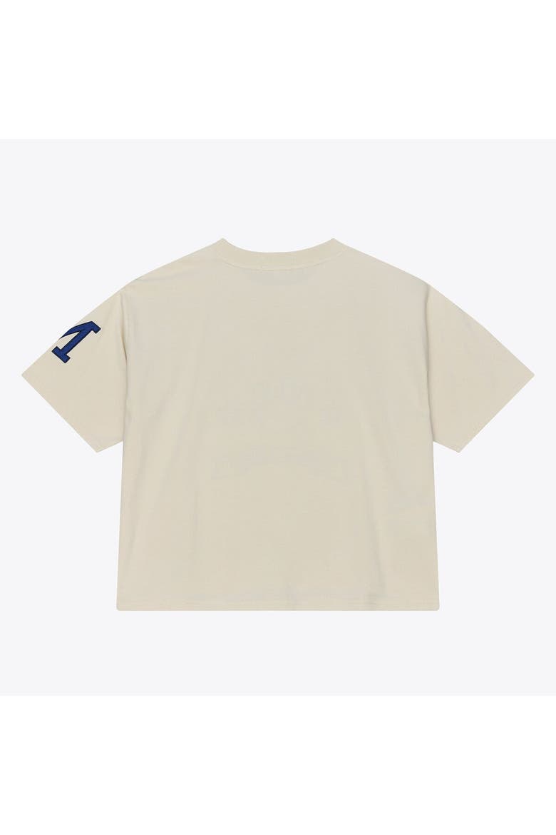 Women's Mitchell & Ness  Cream Milwaukee Brewers Cooperstown Yacht Rock Boxy Cropped T-Shirt, Alternate, color, Cream
