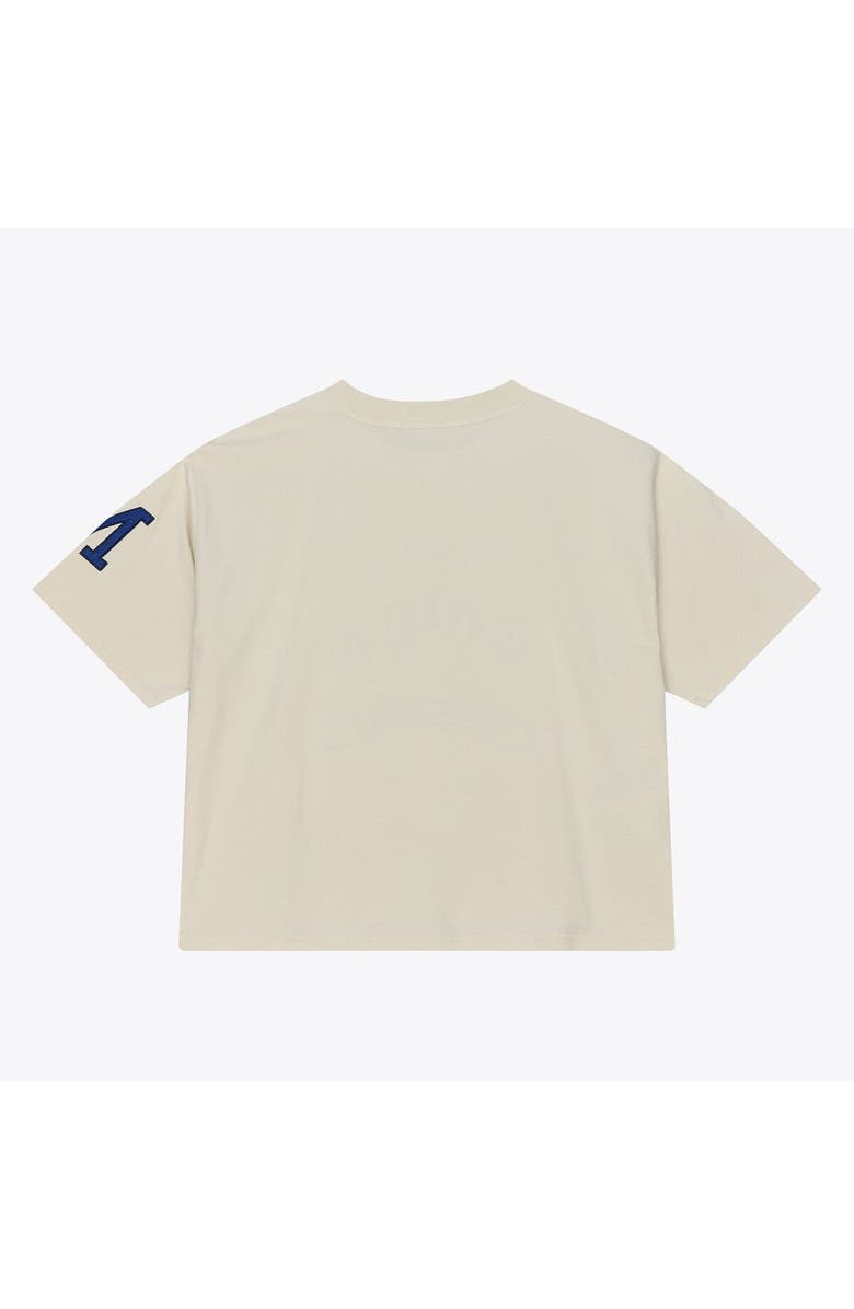 Mitchell & Ness Women's Mitchell & Ness  Cream Milwaukee Brewers Cooperstown Yacht Rock Boxy Cropped T-Shirt, Alternate, color, Cream
