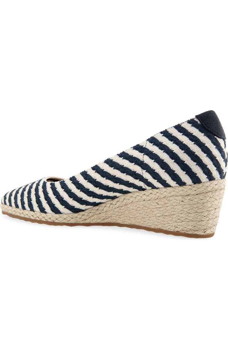 Aerosoles Roma Wedge Pump, Alternate, color, Eggnog/ Navy Stripe