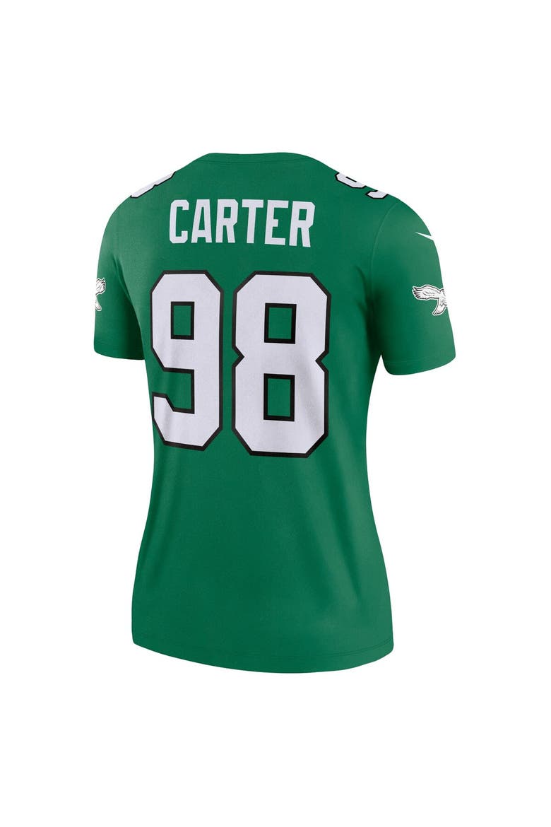 Women's Nike Jalen Carter  Kelly Green Philadelphia Eagles Alternate Legend Player Performance Top, Alternate, color, Kelly Green