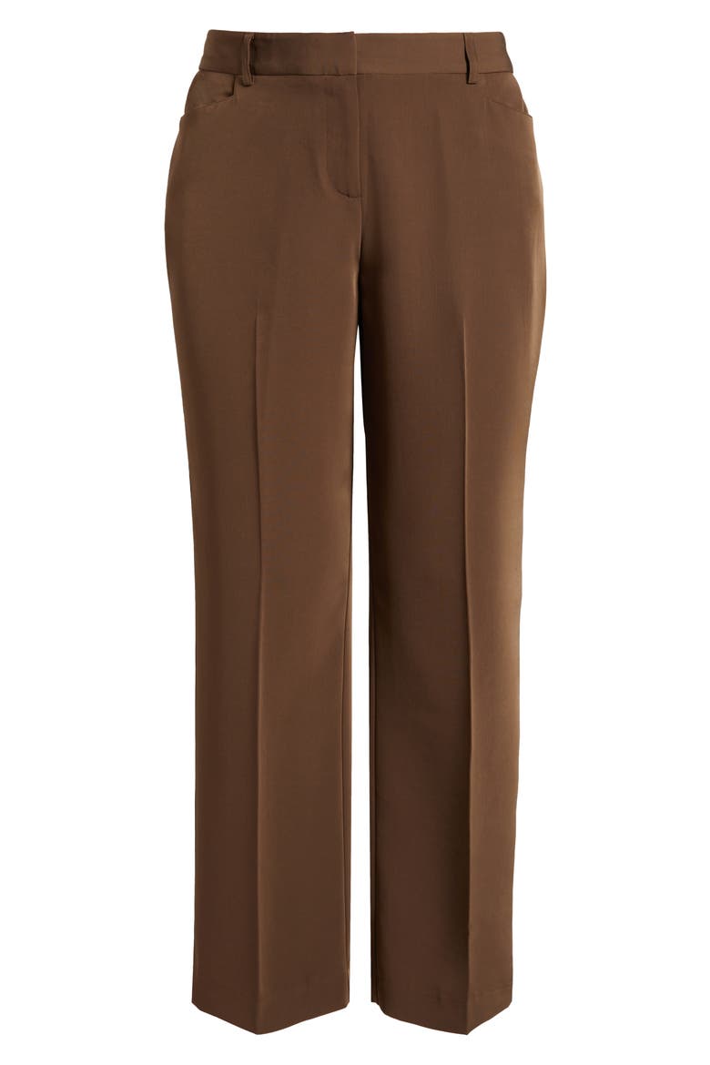 Brushed Woven Straight Leg Pants, Alternate, color, PUTTY