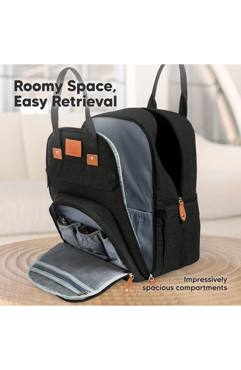 KeaBabies Rove Diaper Bag, Alternate, color, Trendy Black