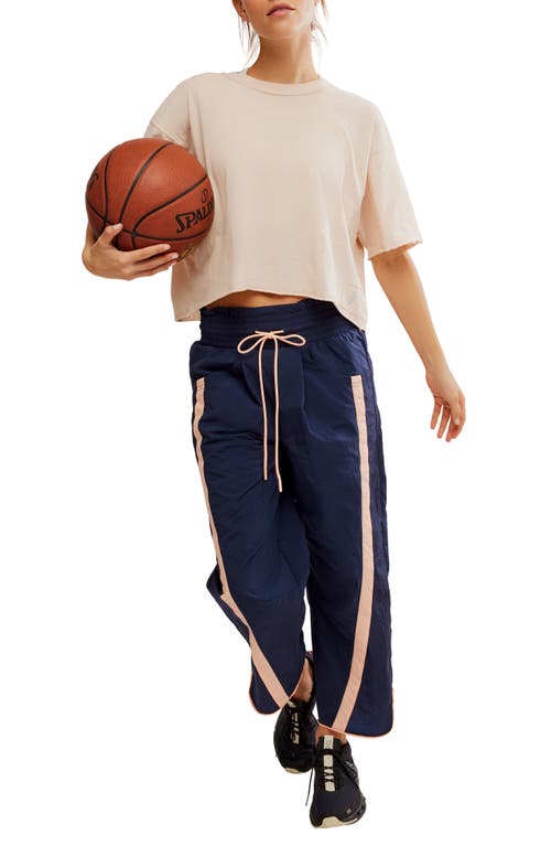 Free People Fp Movement Champ Is Here Track Pants In Midnight Navy/pastel