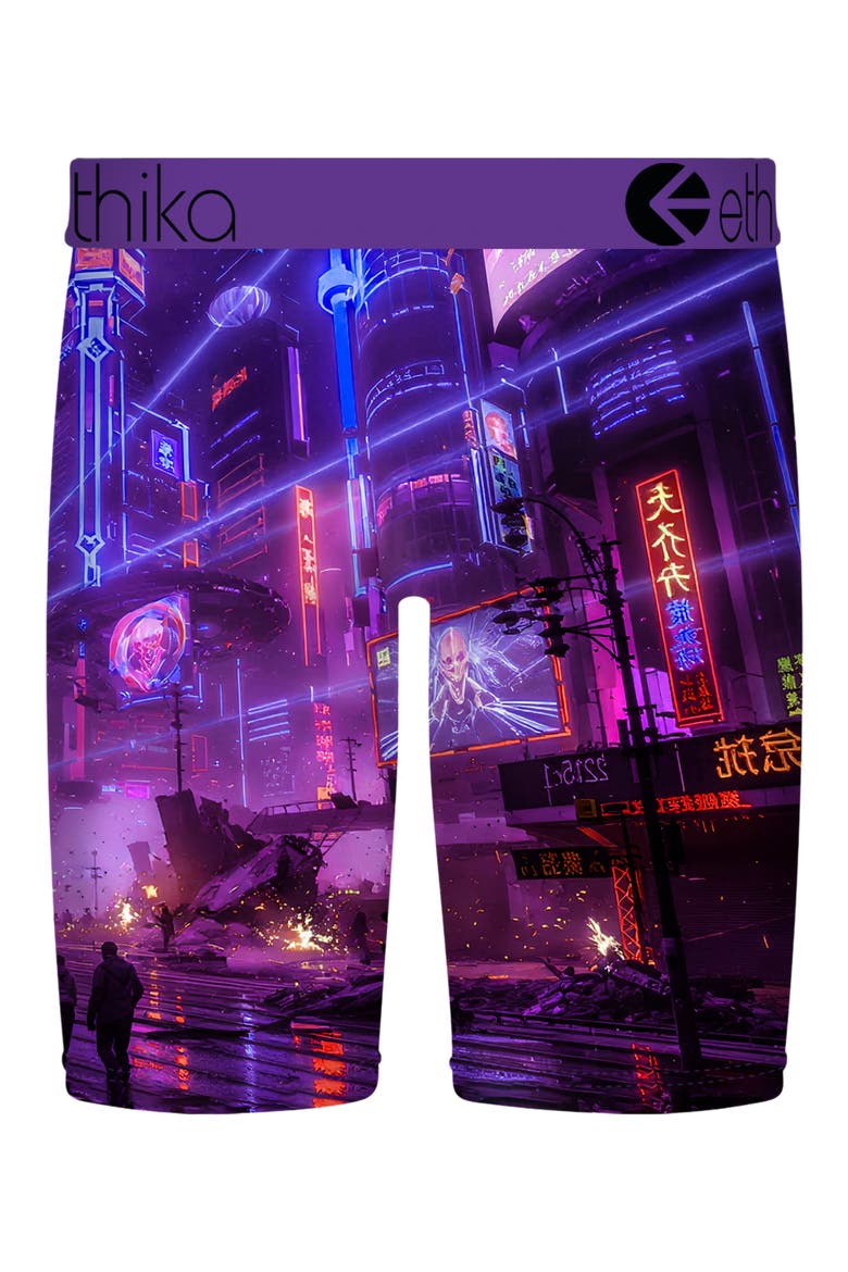 Kids' Neon Exodus Boxer Briefs, Alternate, color, PURPLE