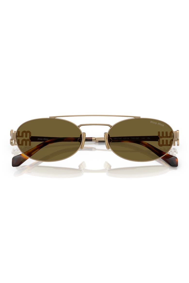 53mm Oval Sunglasses, Alternate, color, 7OE09Z53 DARK BROWN