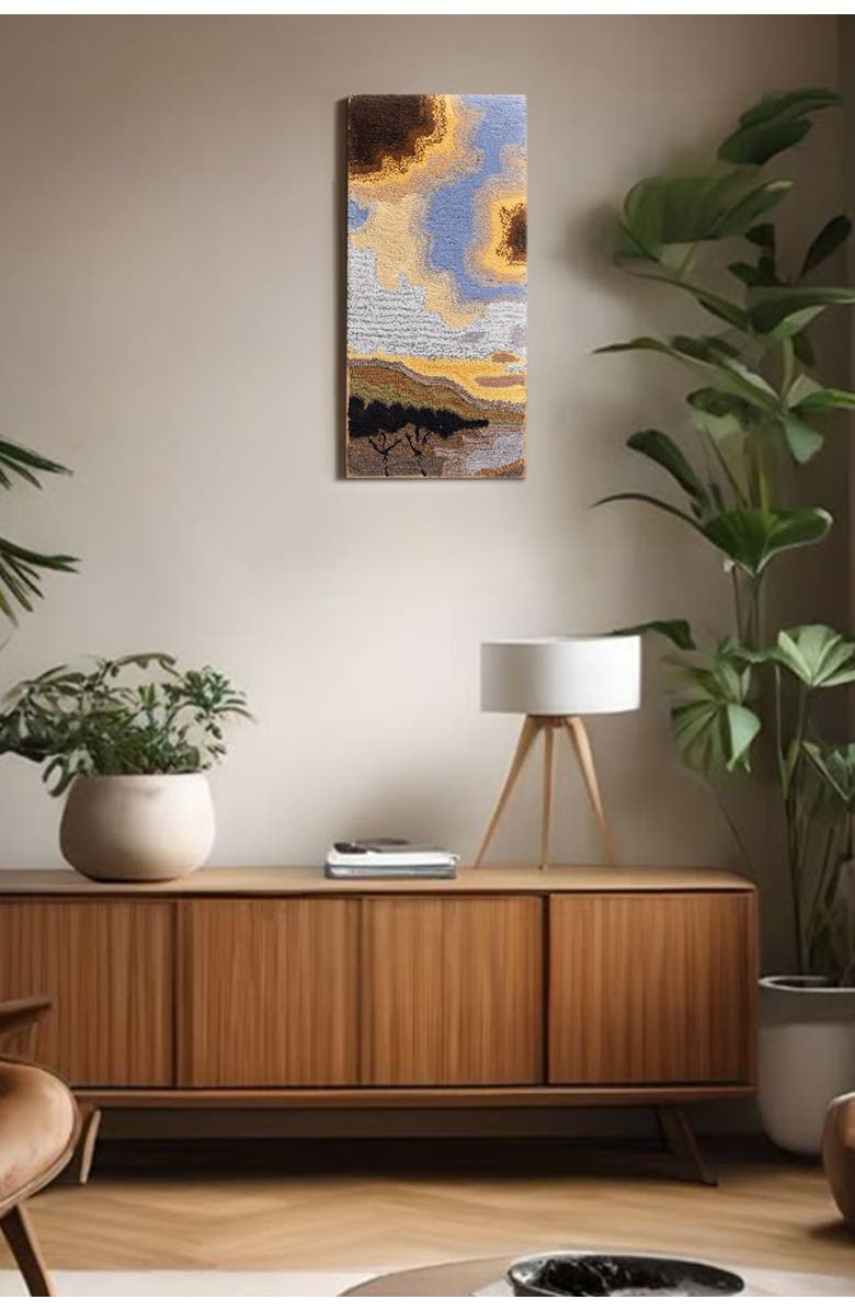 GAURI KOHLI Farida Tufted Wall Art 12"x28", Alternate, color, Multicolored