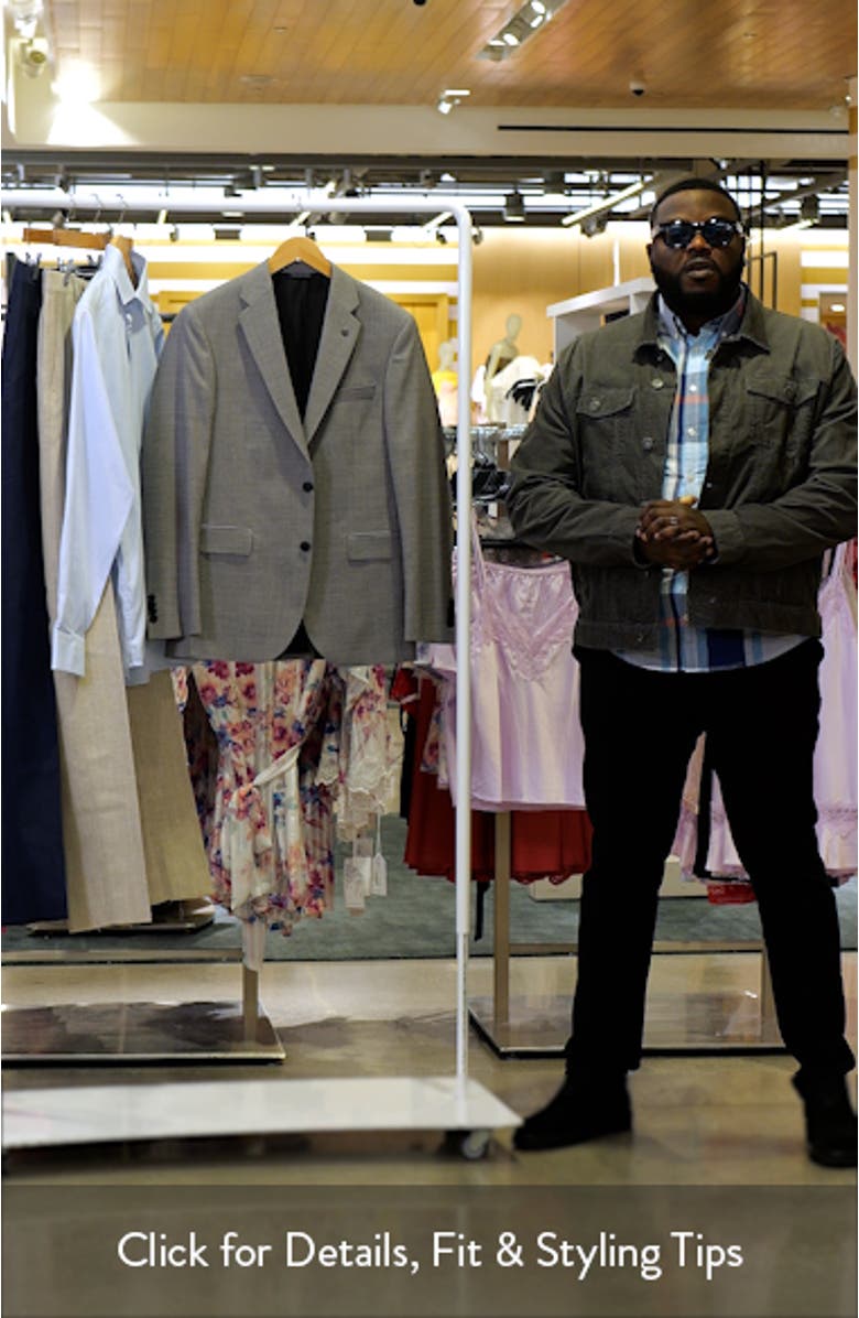 Ross Slim Fit Grey Mélange Stretch Wool Sport Coat, sales video thumbnail