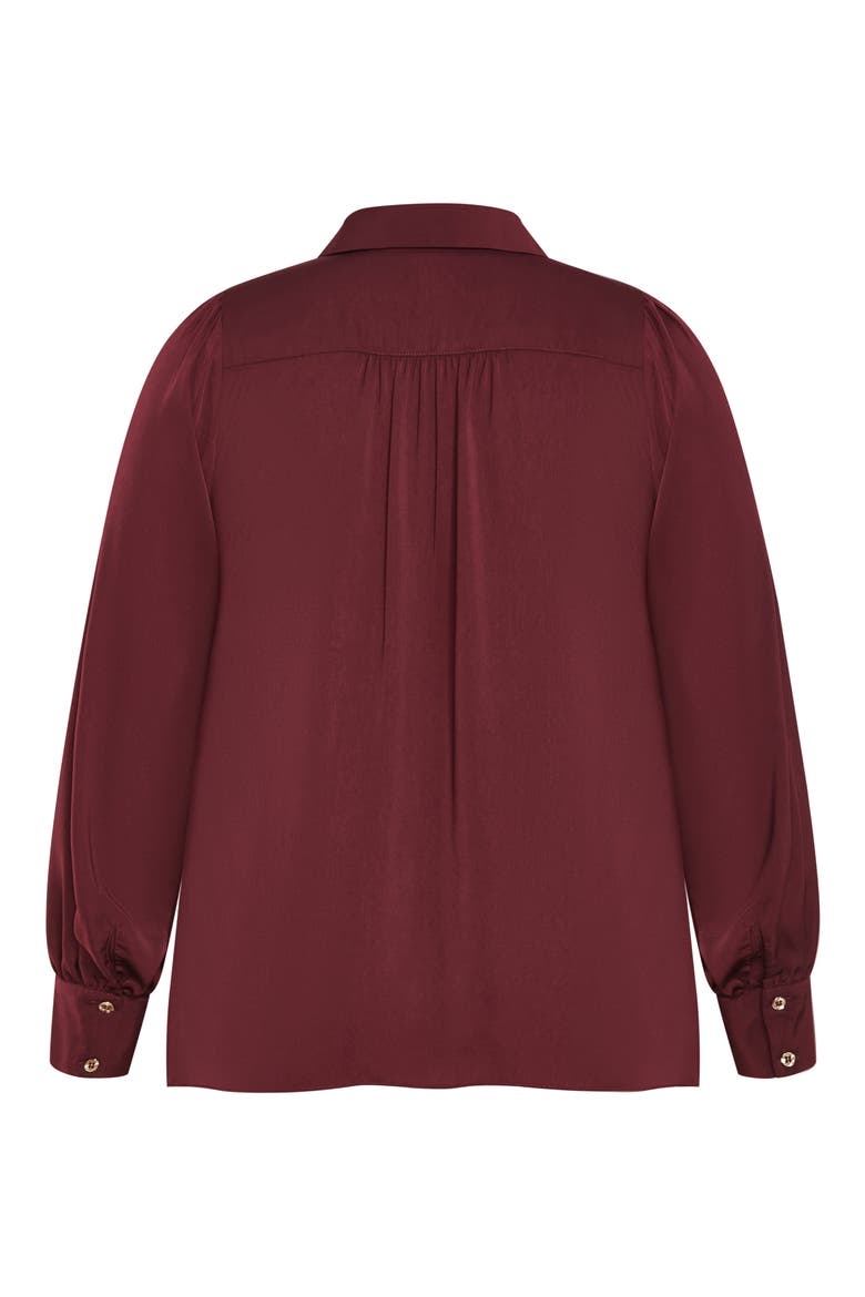 Hadlee V-Neck Button-Up Shirt, Alternate, color, DARK CHERRY
