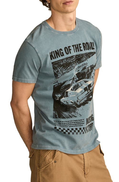 Lucky Brand Mustang Cobra Cotton Graphic T-shirt In Provincial Blue