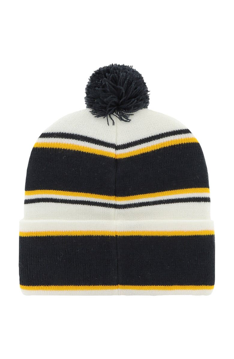 '47 Youth '47 White West Virginia Mountaineers Stripling Cuffed Knit Hat with Pom, Alternate, color,