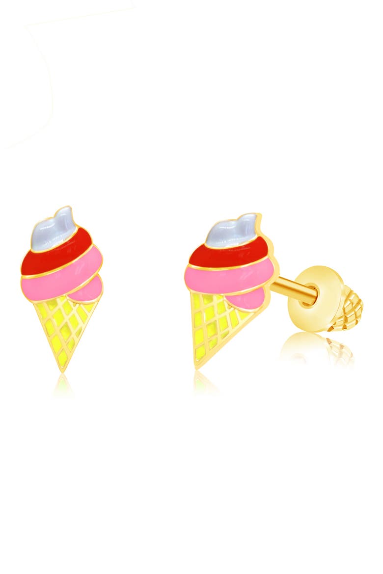 Kids' Ice Cream Stud Earrings, Main, color, MULTI GOLD