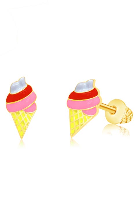 Kids' Ice Cream Stud Earrings