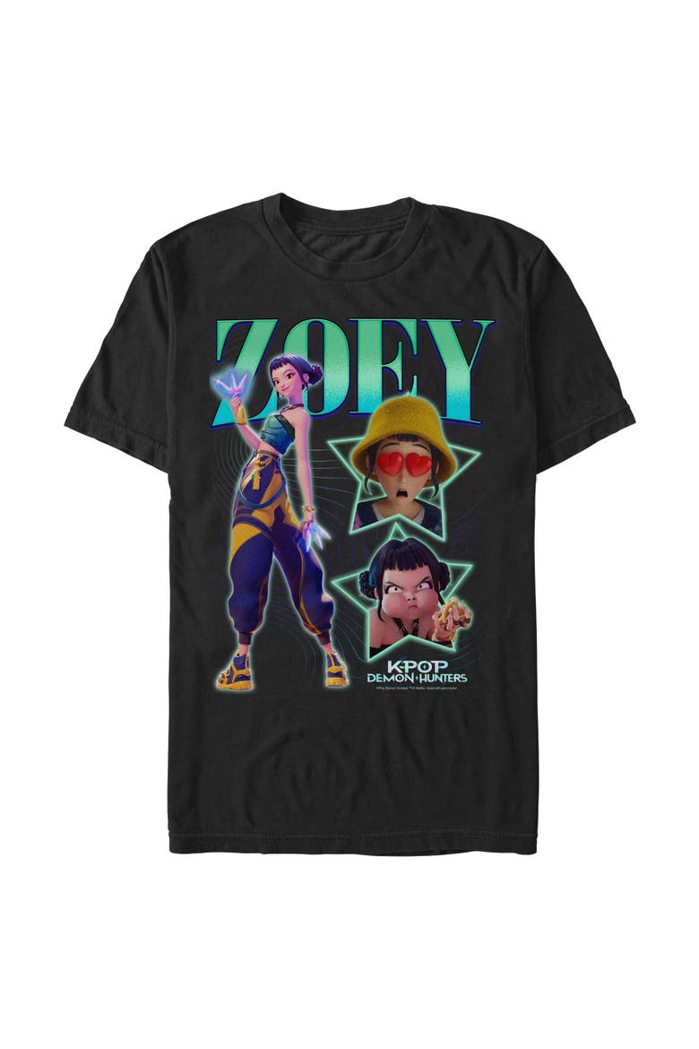 Men's Zoey Super Star Logo Short Sleeve Graphic T-Shirt, Main, color, Black