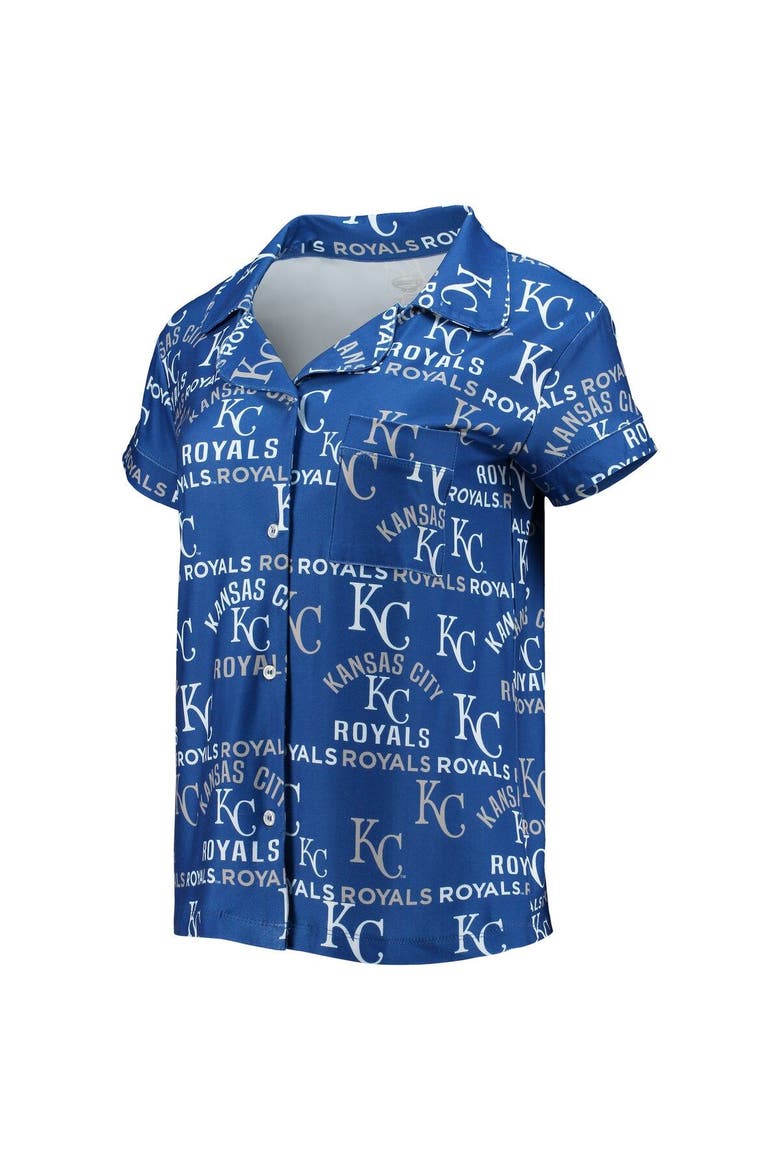Women's Concepts Sport Royal Kansas City Royals Flagship Allover Print Top & Shorts Sleep Set, Alternate, color, Royal