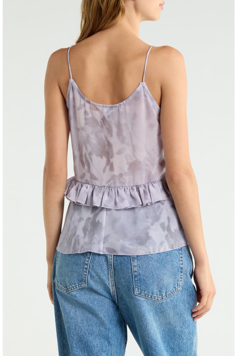 Ruffled Tie Front Camisole, Alternate, color, GREY COMBO
