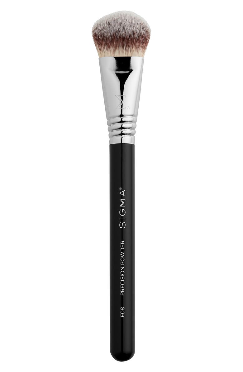 Sigma Beauty F08 Precision Powder Brush, Main, color, Black Chrome