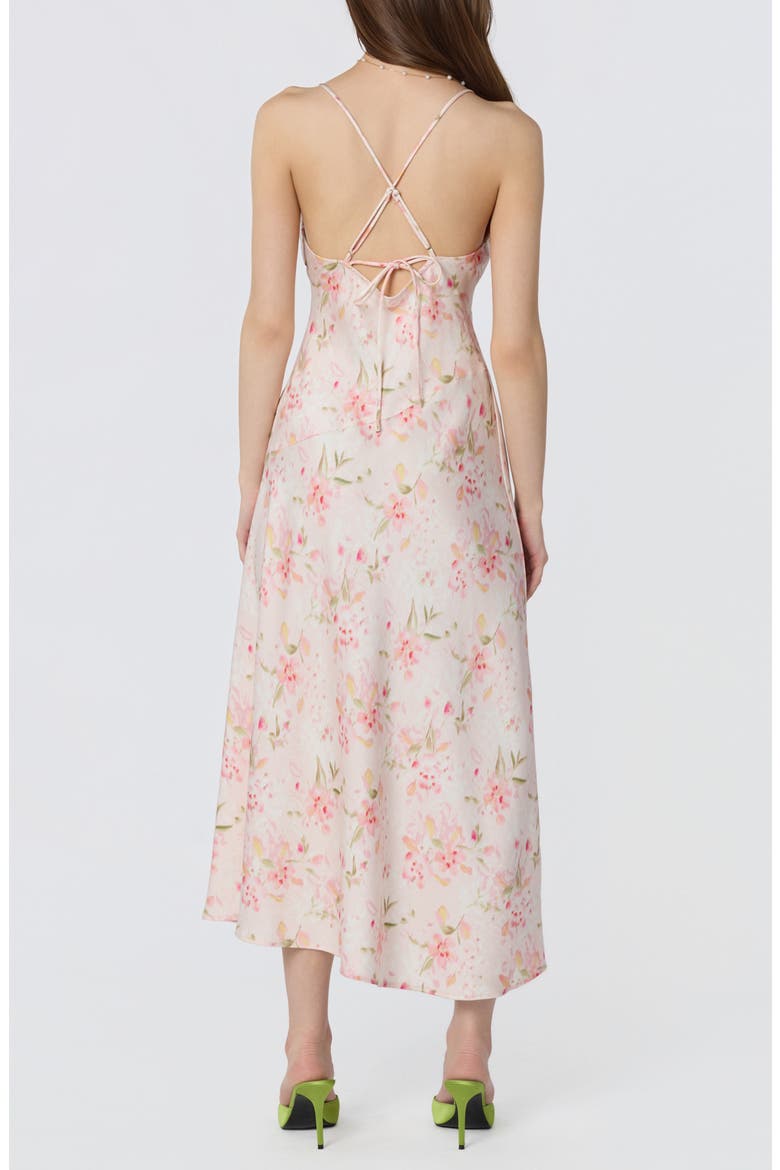 Cowl Neck Slipdress, Alternate, color, BLUSH FLORAL