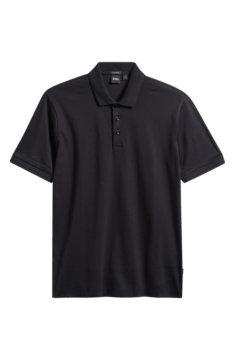 BOSS Phillipson Mercerized Cotton Polo, Alternate, color, Black